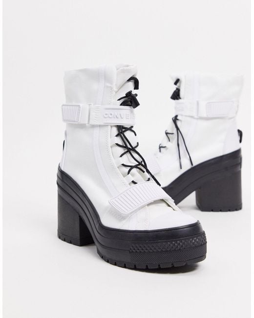 Converse Chuck Taylor All Star Gr82 Heeled Boot in White - Lyst