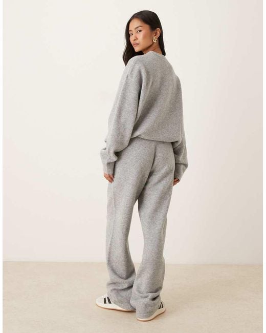Adidas Originals Natural Knitted Wide Leg Track Pants