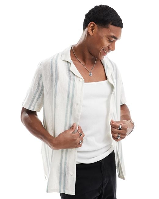 Hollister white collar shirt discount