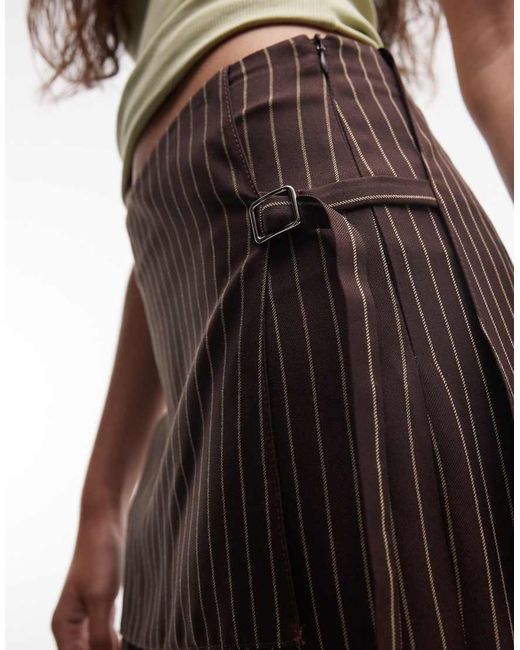 Collusion Brown Side Tie Skirt Trouser