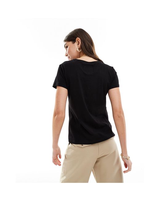 Armani Exchange Black – regulär geschnittenes t-shirt