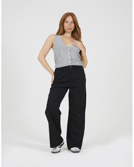 Brave Soul Black Straight Leg Jersey Trousers