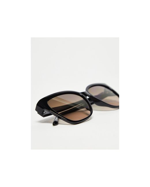 ASOS Black Cat Eye Sunglasses With Lens
