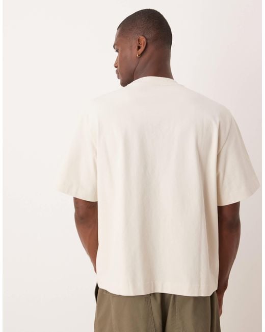 Abercrombie & Fitch Natural Premium Heavy Weight Cropped T-shirt for men