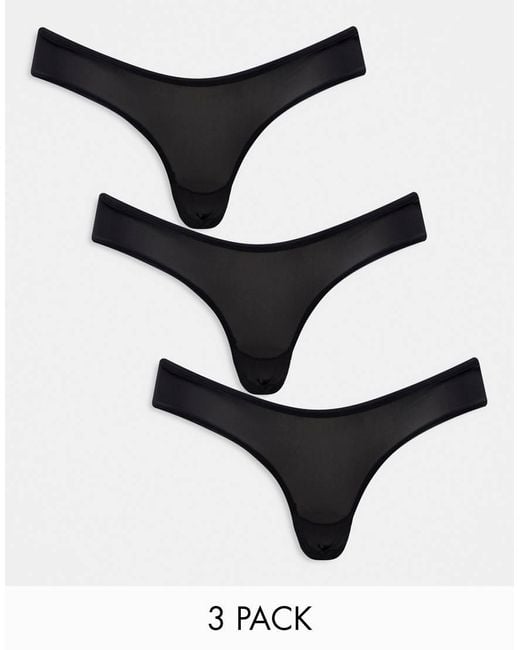 DORINA Black 3 Pack No Vpl V Front Cheeky Hipster Brief