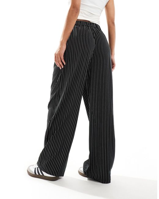 ASOS Black Relaxed Pull On Trousers
