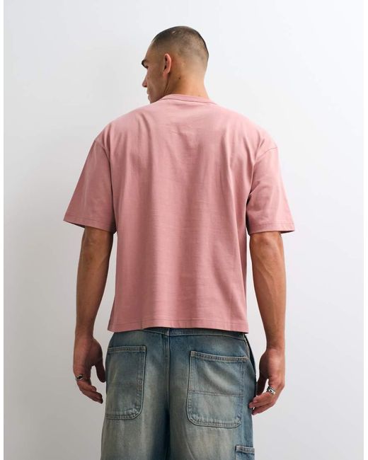 ASOS Red Boxy Oversized T-shirt With Pisa Print for men