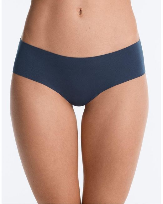 Oysho Blue 5 Laser-Cut Invisible Polyamide Blend Hipster Briefs