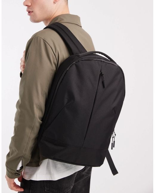 ASOS Black Ripstop Backpack for men