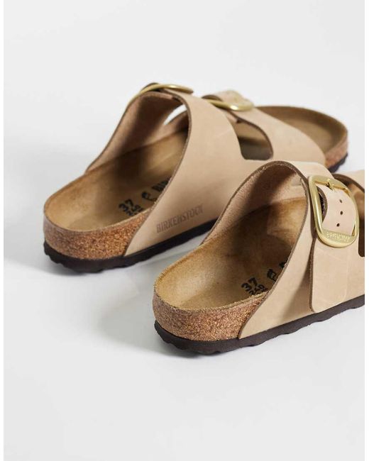 Birkenstock White Arizona Big Buckle Leather Sandals