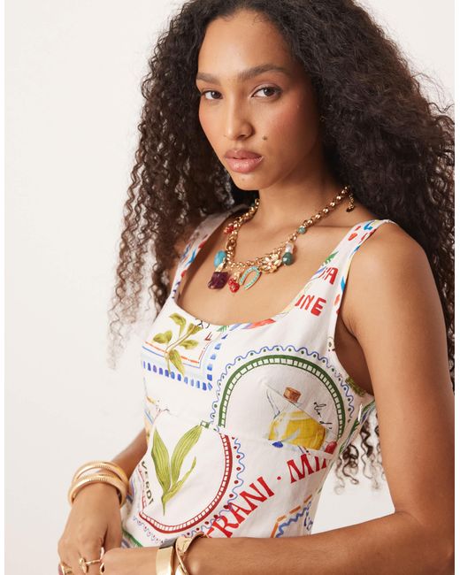 EVER NEW White Shirred Back Mini Shift Dress