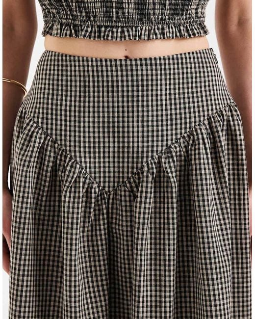 Daisy Street White V Waist Midaxi Skirt