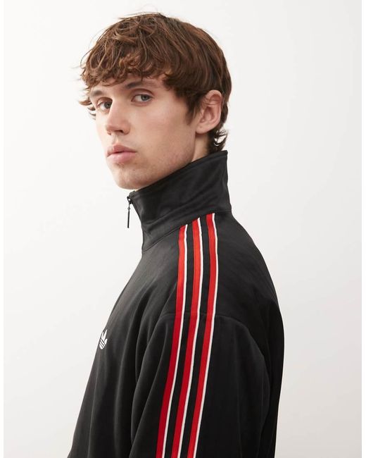 Adidas Originals Black Firebird Loose Pinstripes Track Top for men