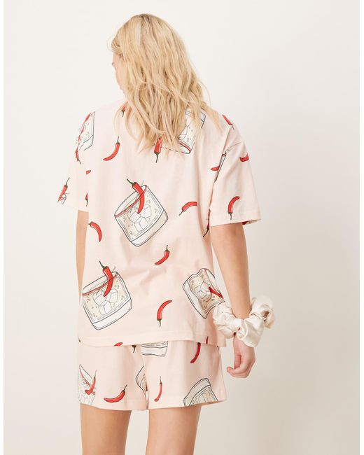 ASOS Pink – pyjama-set
