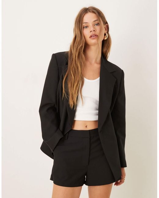 ASOS Black Tailored Micro Shorts