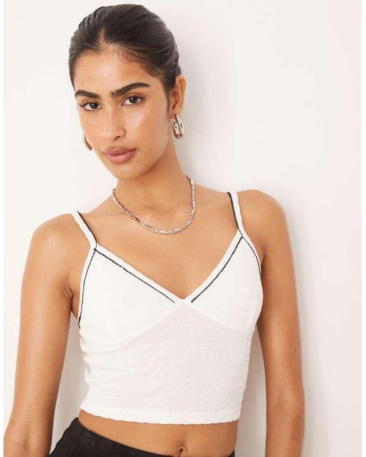 Cotton On White Hailey V Neck Cami