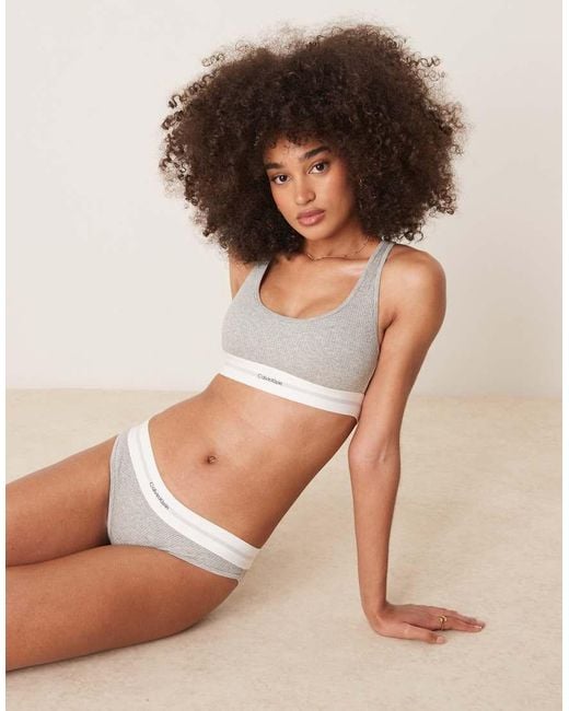 Calvin Klein Brown Modal Rib Bralette