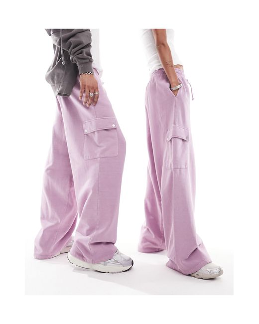 ASOS Pink Unisex Wide Leg Sweatpants