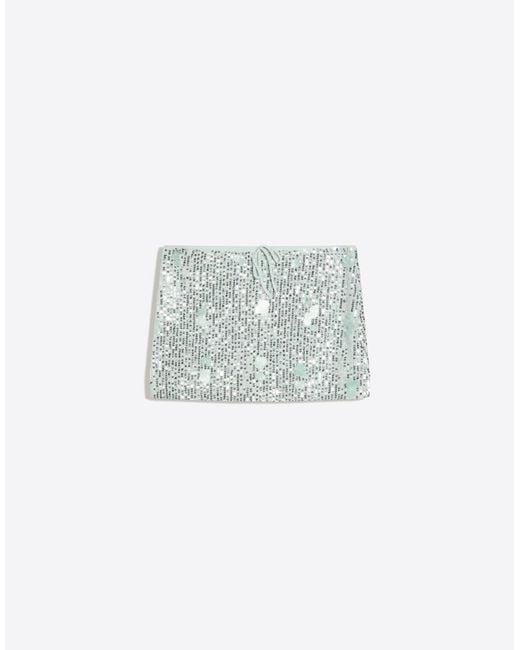 Bershka Blue Sequin Mini Skirt