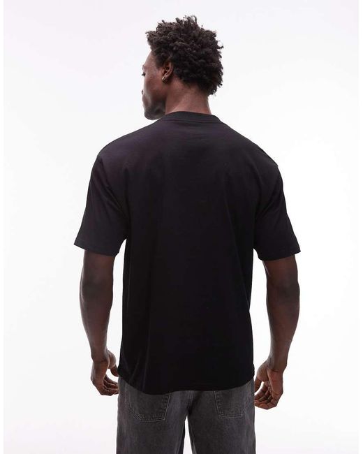 Camiseta Negra De Corte Suelto Schooling Heart De Carhartt de hombre de color Blue