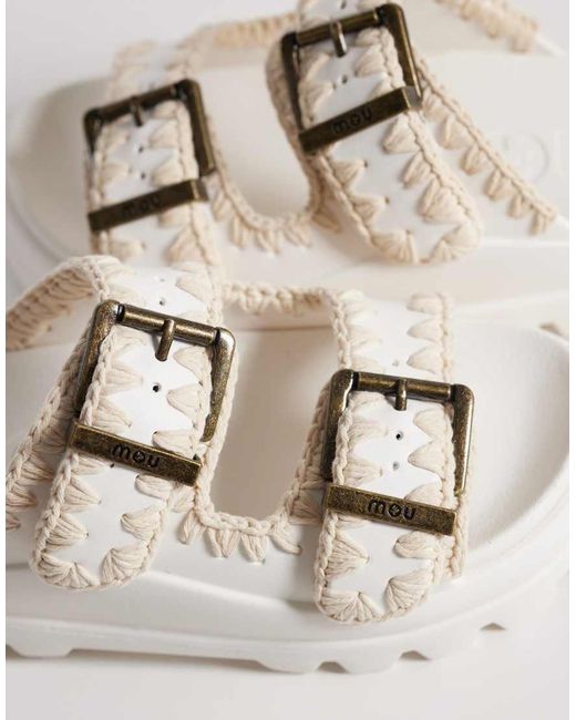 Mou Natural Eva Two Buckle Sandals