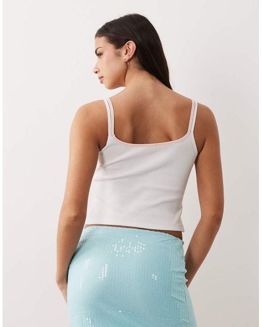 South Beach White Beach Bar Double Layer Vest Top