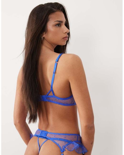 Untold Story Blue Don't Call Me Baby Suspender Belt