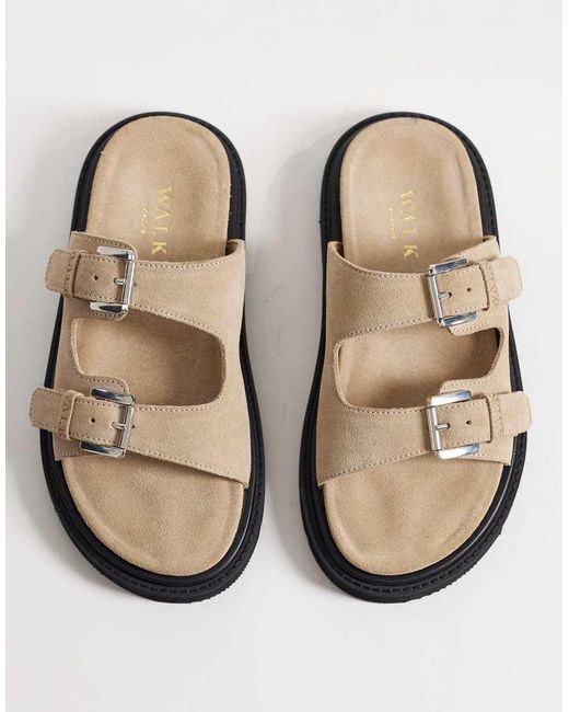 Walk London Natural Budapest Double Strap Sandal