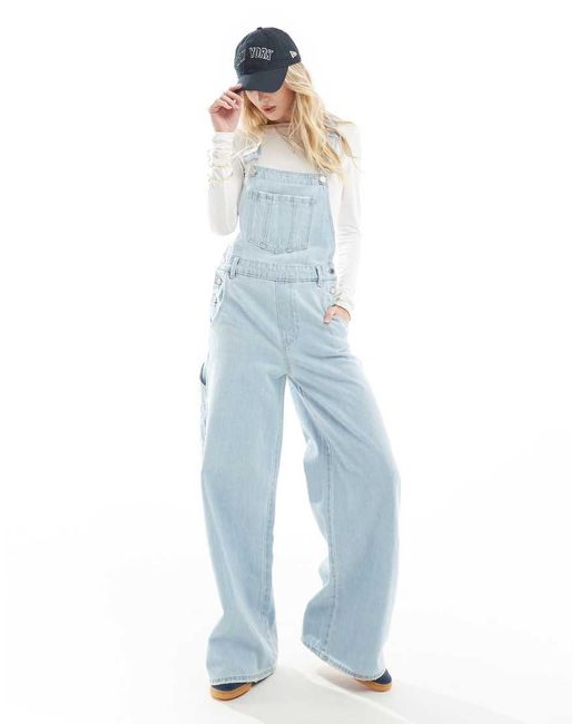 Stradivarius Blue Denim Jumpsuit