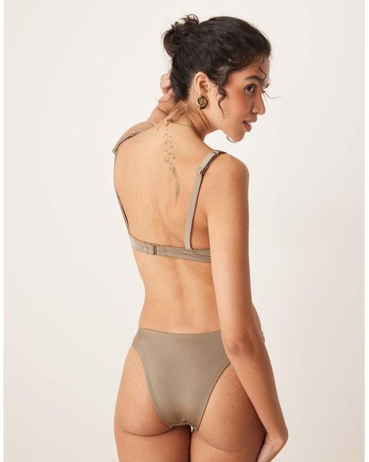 Free Society Natural High Leg Bikini Bottom