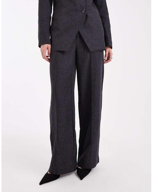 Object Blue Seam Front Tailored Wide Leg Trouser Co-Ord