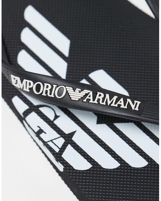 Emporio Armani – bodywear – zehenstegsandalen in Blue für Herren