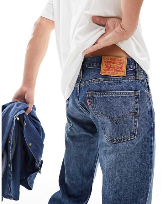 Levi's Blue 555 '96 Relaxed Straight Fit Jeans for men