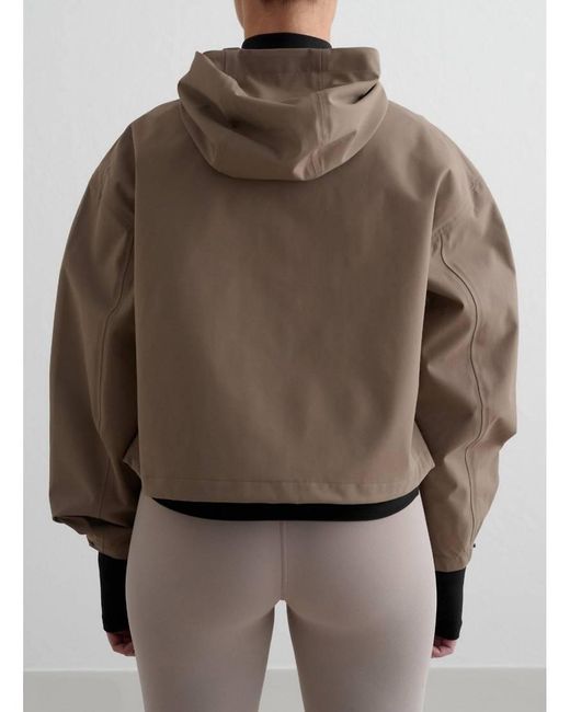 Aim'n Brown Nougat Cropped Waterproof Anorak