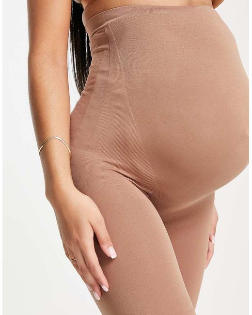 Mama.licious Brown Mamalicious Maternity Over The Bump Shapewear Shorts