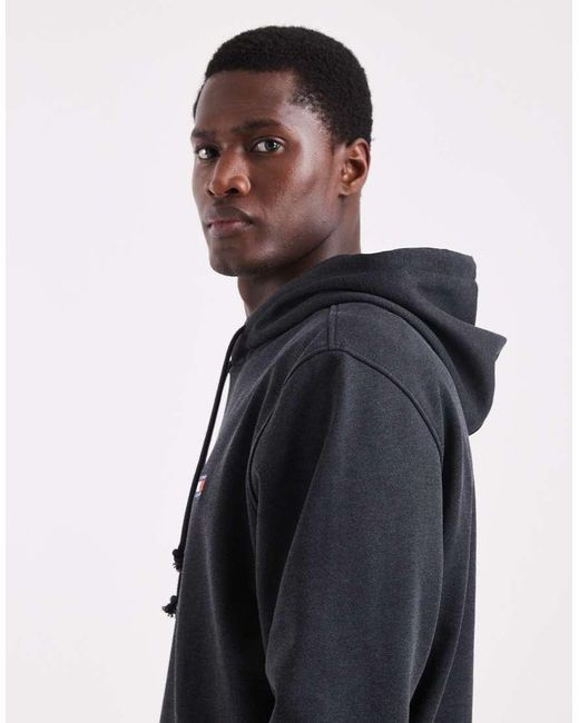 Tommy Hilfiger Blue Chest Flag Logo Hoodie for men