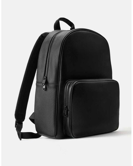 Pull&Bear Black Rigid Backpack for men