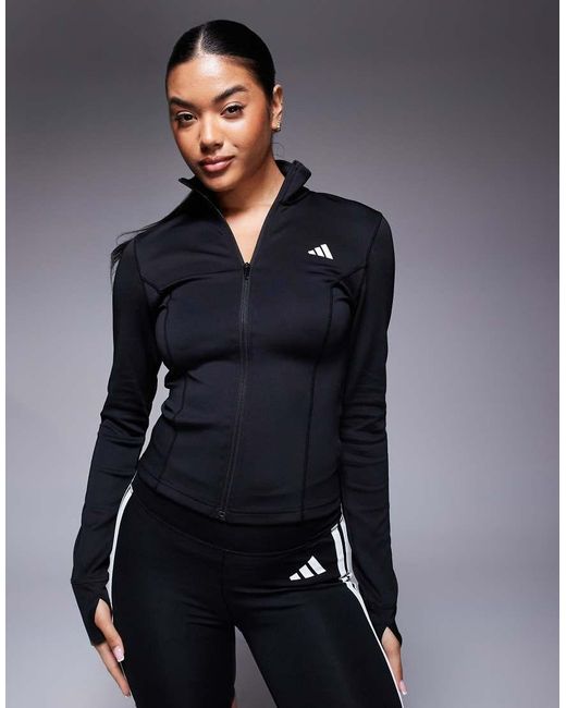 Adidas Originals Blue Adidas Training Optime Essentials Jacket