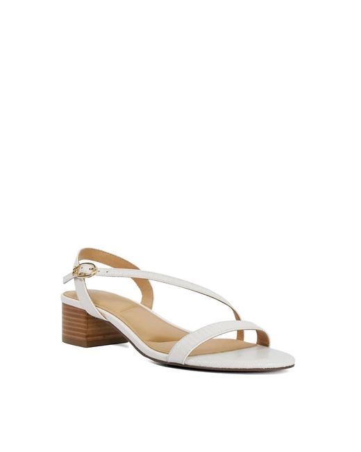 Dune Natural Jolene Block Heeled Sandals