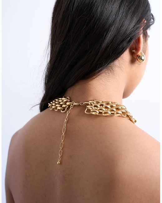 TOPSHOP Mia Statement Necklace in Natural Lyst Australia