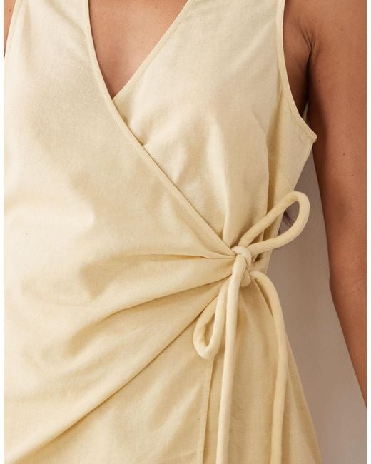 ASOS Natural Wrap Front Romper