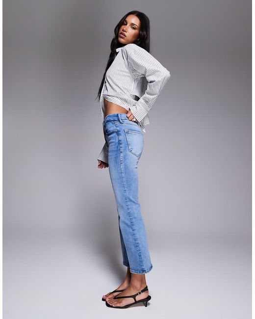 GOOD AMERICAN Blue Always Fits Good Legs Cropped Mini Boot Jeans