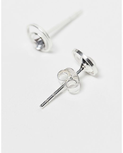 Boucles d'oreilles ajourées en argent massif avec pierre Kingsley Ryan en coloris Metallic