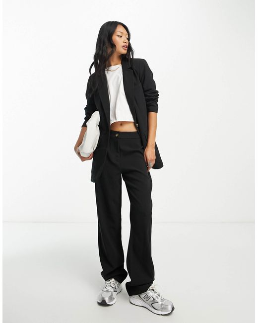 Blazer habillé d'ensemble Object en coloris Black