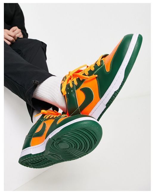 Dunk - sneakers basse rétro verdi e arancione da Uomo di Nike in Verde |  Lyst