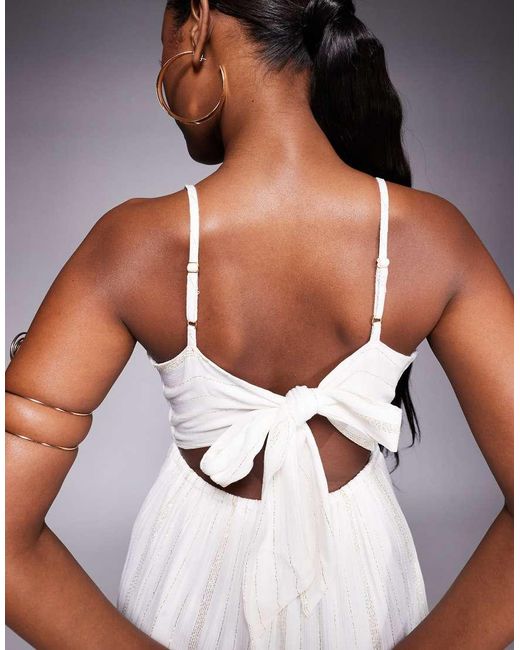 River Island White Mini Beach Dress