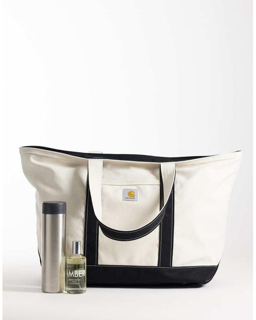 Carhartt White Canvas Beach Tote Bag