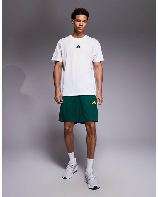 Adidas Originals Green Adidas Football Tiro Shorts for men