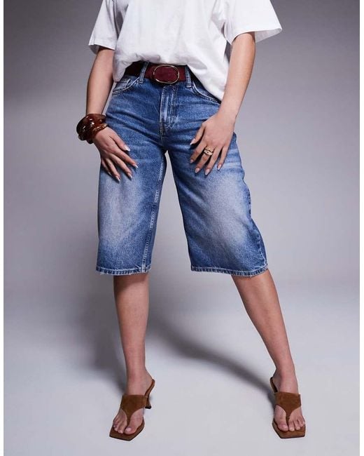 River Island Blue Denim Jorts
