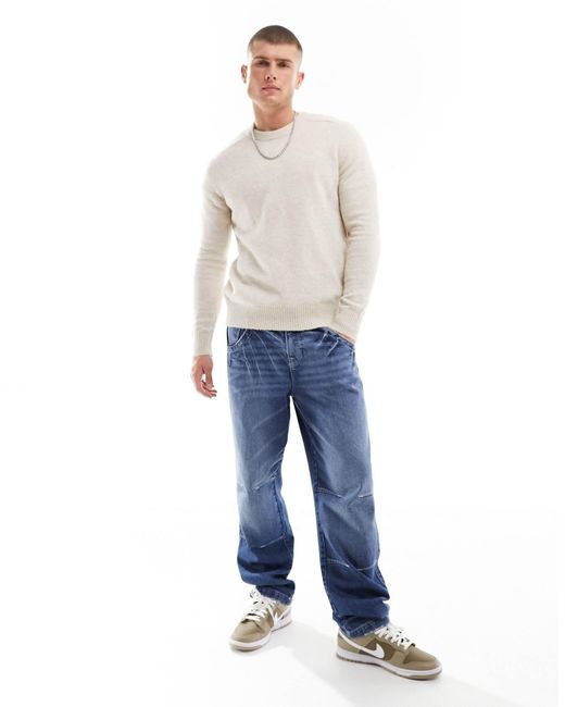 Homme - pull ras SELECTED pour homme en coloris Natural